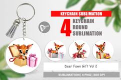 Keychain Deer Fawn Gift Product Image 1