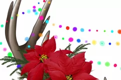 Christmas Deer | Png Sublimation | Red Flowers | Xmas Season Product Image 6