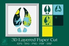 Animals Footprint 3D Layered Papercut Bundle Product Image 5