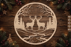 Deer Forest Ornament SVG Product Image 1