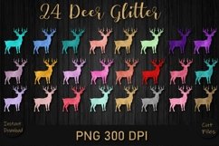 24 Deer Glitter PNG Bundle Product Image 1