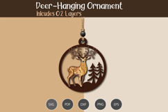 Hanging Deer Ornament SVG Product Image 2