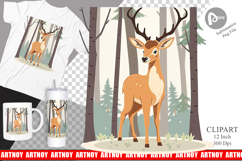 Forest Deer Clipart Product Image 1