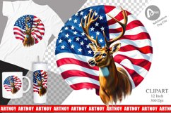Deer 4th of July Clipart Product Image 1