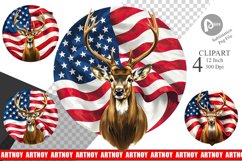 Deer 4th of July Clipart Product Image 1