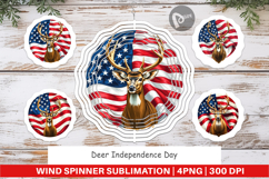 Wind Spinner Deer 4th of July Product Image 1