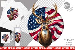 Deer 4th of July Clipart Product Image 1