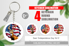 Keychain Deer 4th of July Product Image 1
