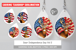 Earring Deer 4th of July Product Image 1