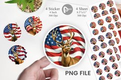 Deer 4th of July Sticker Product Image 1