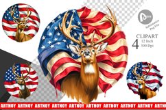 Deer 4th of July Clipart Product Image 1