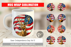Mug Wrap Deer 4th of July Product Image 1
