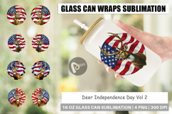Glass Can Deer 4th of July Product Image 1