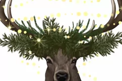 Deer Lights | Xmas PNG | Seasonal Graphics Design Product Image 3