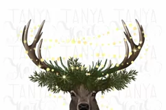 Deer Lights | Xmas PNG | Seasonal Graphics Design Product Image 4