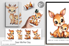 Digital Paper Deer Mother&#039;s Day Product Image 1