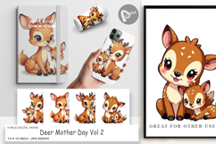 Digital Paper Deer Mother&#039;s Day Product Image 1