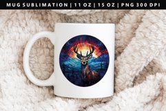 Deer 11oz, 15oz Mug Sublimation PNG Design Product Image 1