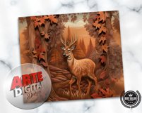 3D Rustic Leather Deer | 20oz Tumbler | Sublimation Design Product Image 4
