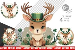 Deer St. Patrick Clipart Product Image 1