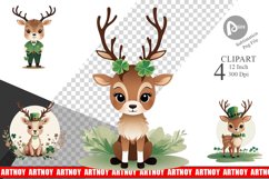 Deer St. Patrick Clipart Product Image 1