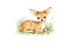 Cute Deer Png Design |Forest Png Product Image 1