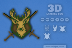 Deer Shield Layered Laser Cut Product Image 2