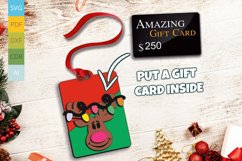 Deer Stag Christmas Ornament Gift Card Money Holder SVG