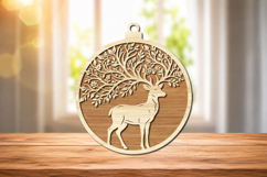 Deer Tree of Life Laser Cut SVG Product Image 1