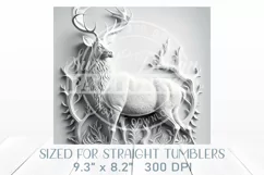 3D tumbler wrap, 3D deer tumbler design Product Image 2