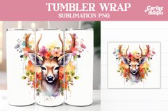 Deer Tumbler Sublimation Wrap