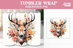 Deer Tumbler Sublimation Wrap