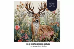 Deer Tumbler Wrap  Embroidery Tumbler Sublimation Design