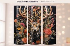 Deer Tumbler Wrap  Embroidery Tumbler Sublimation Design
