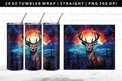 Deer 20oz Tumbler Wrap, Sublimation PNG Design Product Image 1