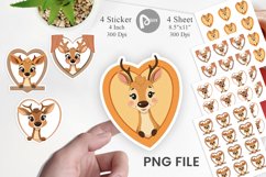 Sticker Heart Deer Product Image 1