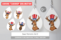 Earring Deer Patriotic Product Image 1