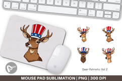 Mouse Pad Deer Patriotic Product Image 1