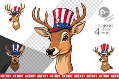 Deer Patriotic Clipart Product Image 1