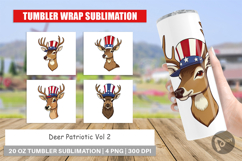 Tumbler Deer Patriotic Product Image 1