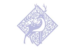 Deer Zetangle SVG Cut File Product Image 1