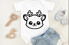 Deer svg png, Cute baby deer character, wild life svg, Cute Product Image 1
