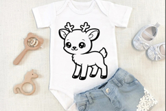 Deer svg png, Cute baby deer character, wild life svg, Cute Product Image 1
