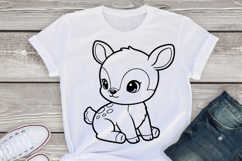 Deer svg png, Cute baby deer character, wild life svg, Cute Product Image 3