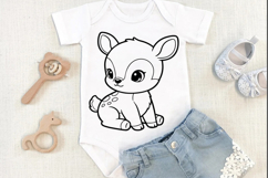 Deer svg png, Cute baby deer character, wild life svg, Cute Product Image 1