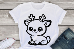 Deer svg png, Cute baby deer character, wild life svg, Cute Product Image 1