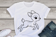 Deer svg png, Cute baby deer character, wild life svg, Cute Product Image 1