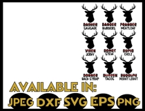 Hunting svg Silhouette Cricut Christmas hunter reindeer stew Product Image 2