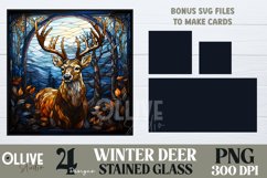 Stained Glass Deer Christmas Sublimation Bundle Product Image 2