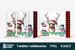 Christmas tumbler PNG | Christmas deer tumbler Product Image 1